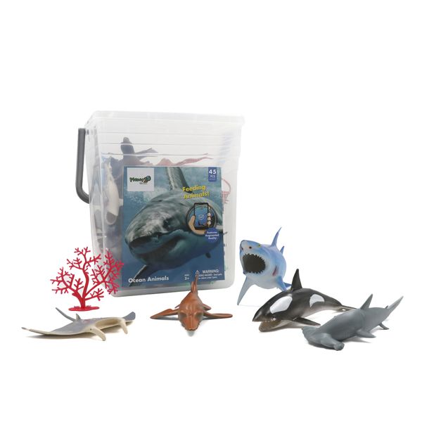 Planet Greenbean Ocean Creatures Playset Bucket: 45 Pieces