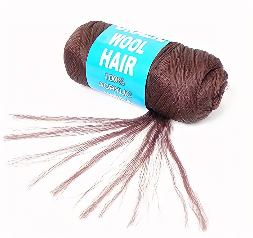 Brazilian Wool Hair Acrylic YarnBrown Buy Online in South Africa