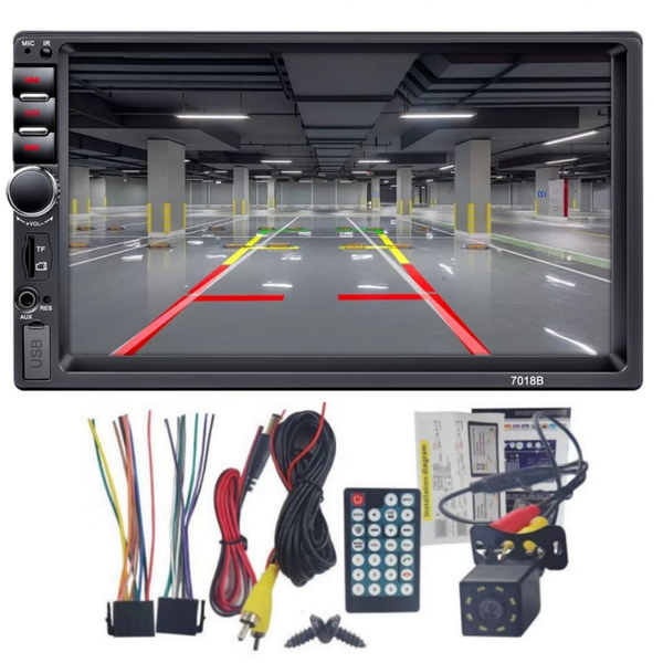 7018B Car MP5 Player - Compatible with Apple &amp; Android, 7-inch Touchscreen