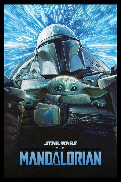 The Mandalorian S3 (Lightspeed) Poster with Black Frame