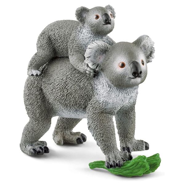 Schleich Wild Life - Koala Bear Mother and Baby Figurine Set - 3 Piece