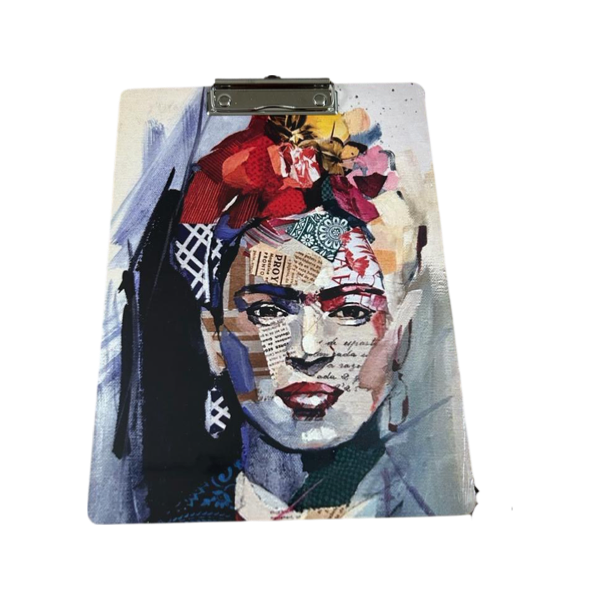 Large Clip Board Woman with Flower Head Band