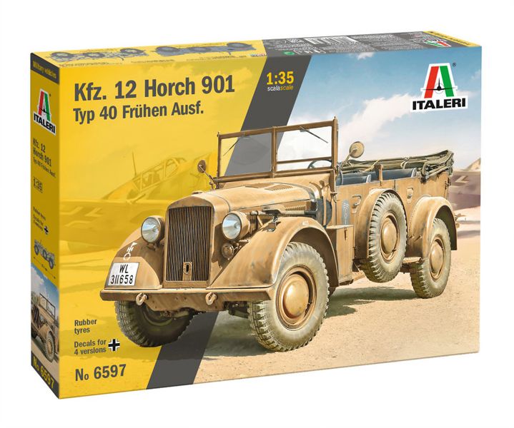 Italeri 1/35 Kfz.12 Horch 901 Type 40 Fruhen Ausf. Plastic Model Kit