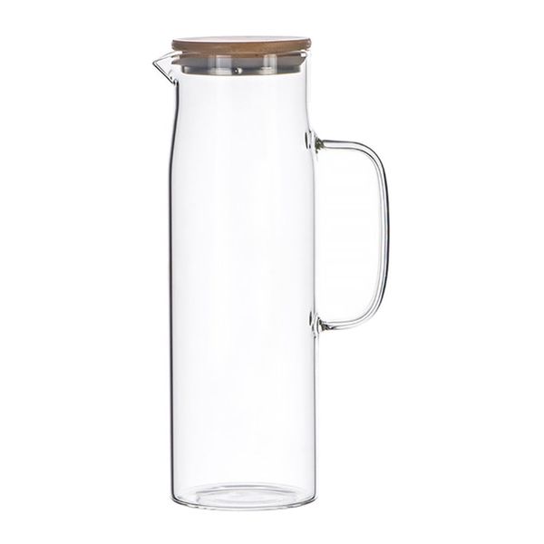 Borosilicate Glass Pitcher Jug for Juice, Milk, Hot and Cold Beverage-1.2L