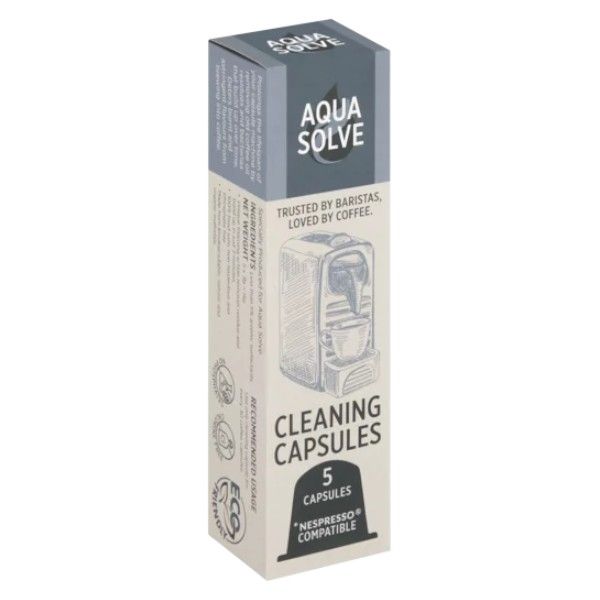 5 Pack (3g Each) Aqua Solve Coffee Machine Cleaning Capsules