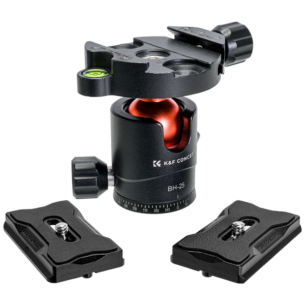 K&amp;F 25mm Ball Head with 8kg Payload and 2 Quick Release Plates | KF31.029V3