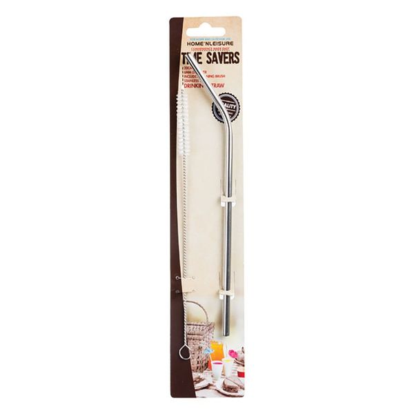 Drinking Straw - Stainless Steel - 20 cm x 6 mm - 4 Pack
