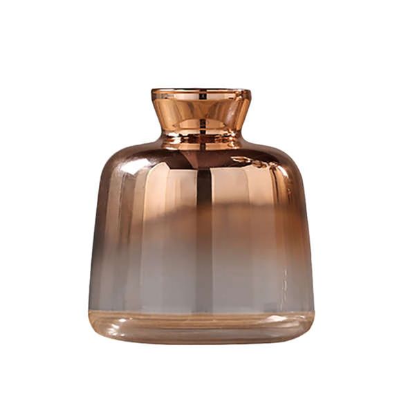 Nordic Electroplated Gold Glass Flower Vase For Home Decor - 2 Pack