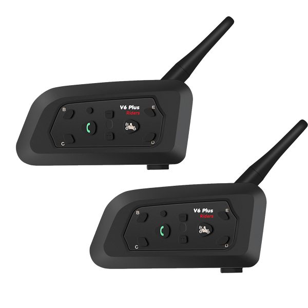 2 Piece V6 Pro Motorcycle Helmet Bluetooth Intercom