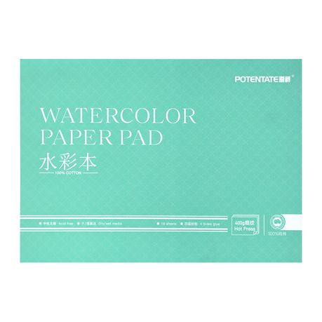 Potentate 400gsm Hot Pressed Watercolour Block - 16 Sheets - 27x38cm Image
