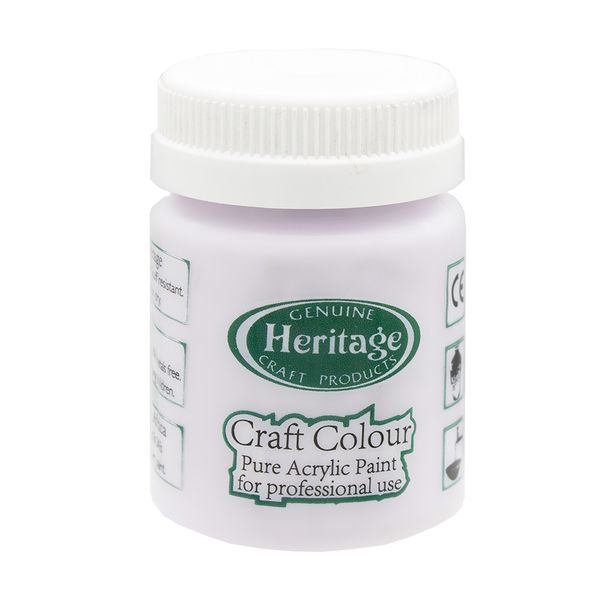 Heritage Pure Acrylic Paint - Craft Colour Range - 50ml - Touch of Lilac