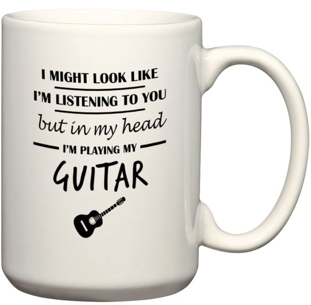 In My Head I'm Playing My Guitar Gift Coffee Mug