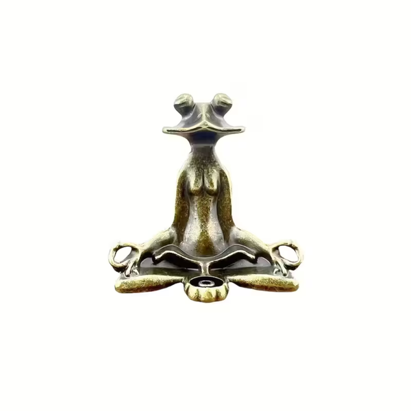 Elegant Metal Frog Incense Holder