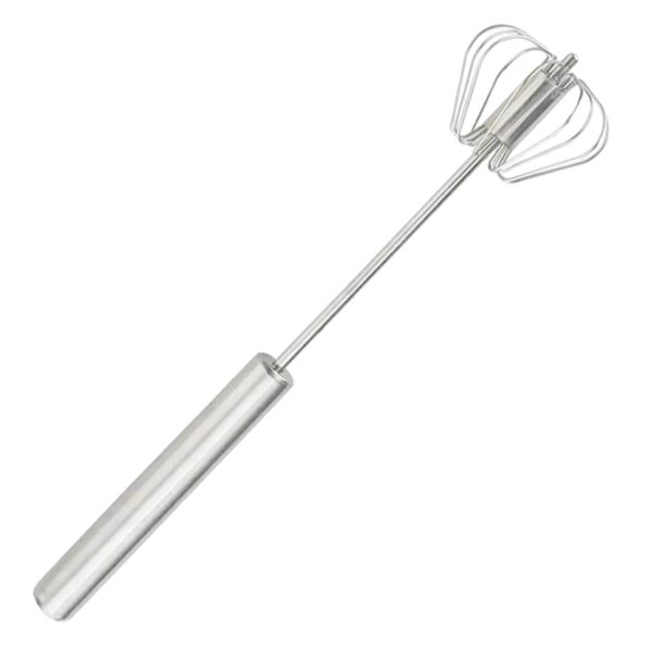 Semi-automatic Egg Whisk Stainless Steel Hand Push Egg Milk Mixer Beater