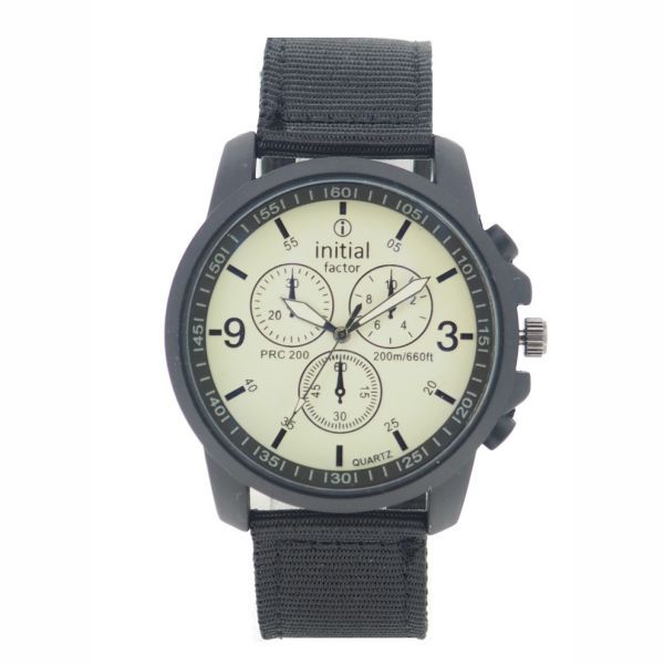 Initial Gents Nylon Strap Watch Wk309 Blk image