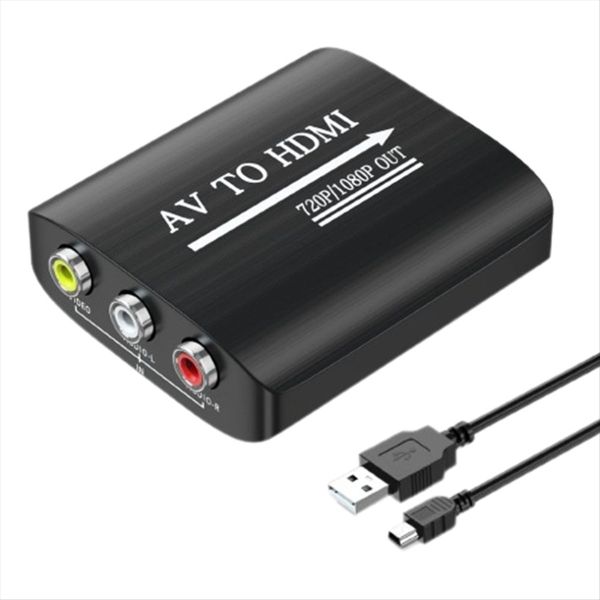 Rca To Hdmi-Compatible Adapter Av To Hdmi-Composite Converter