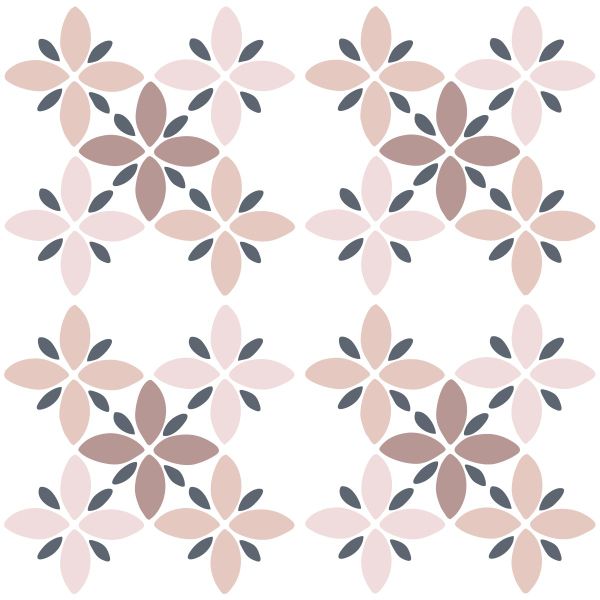 Shades of Pink Tile Wall Stickers - Set of 20