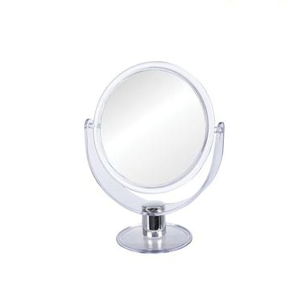 Double Sided Plastic Framed Swiveling Mirror 17cm With 2x Magnification