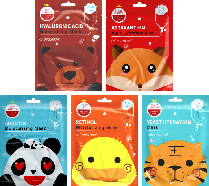 Luxury Hydrating Face Masks Variety 5 Pack