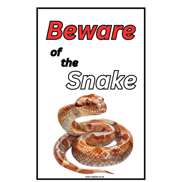 Beware of the Snake Sing Corn Snake - 30cm x 20cm x1mm Wide