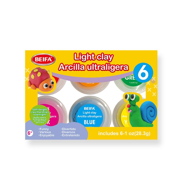 BEIFA Super Light Clay Set - 6 Colors-6 x Sets
