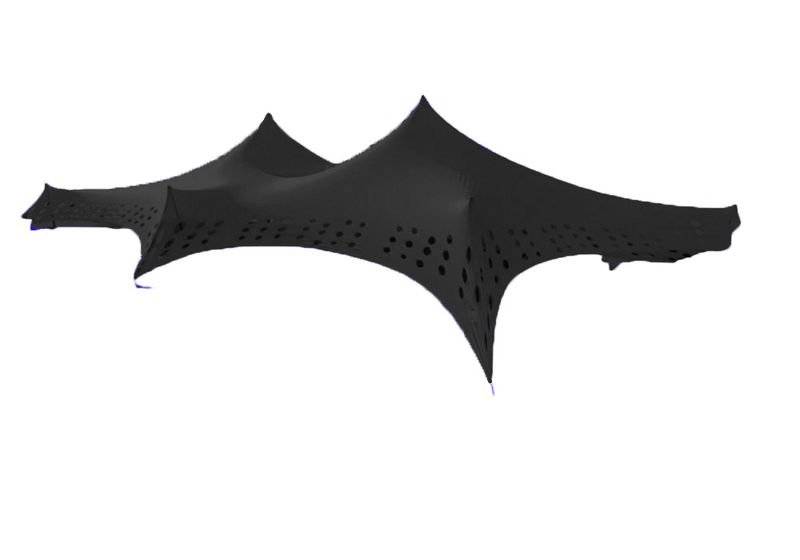 Stretch Tent Gazebo 5.m x 10.m Black