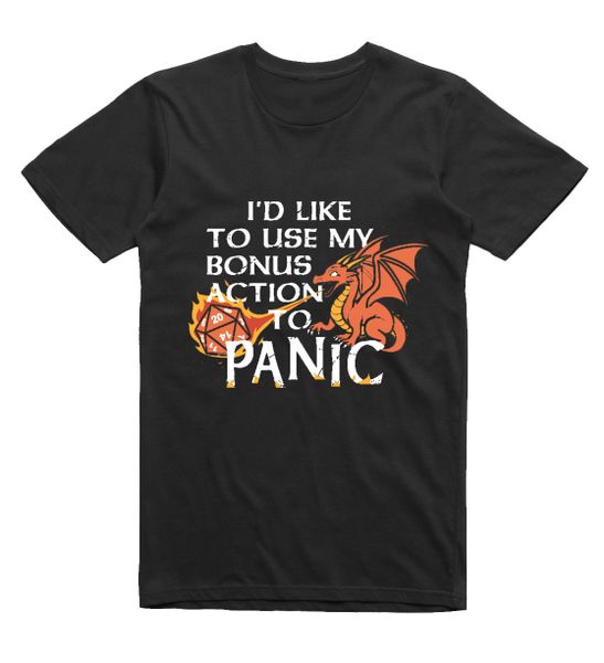 Action to Panic RPG Gaming T-Shirt