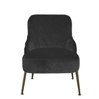 Elegancia Velvet Black Sofa Chair