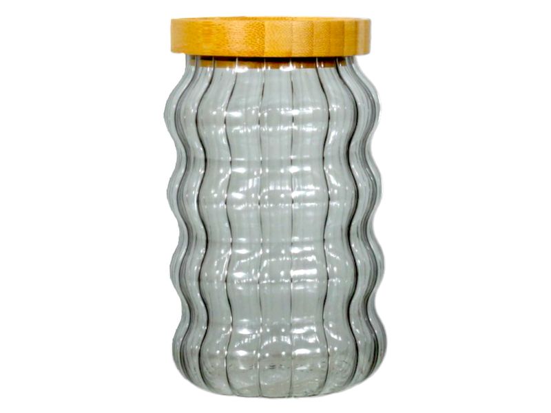 Canister Glass with Bamboo Lid 530ml