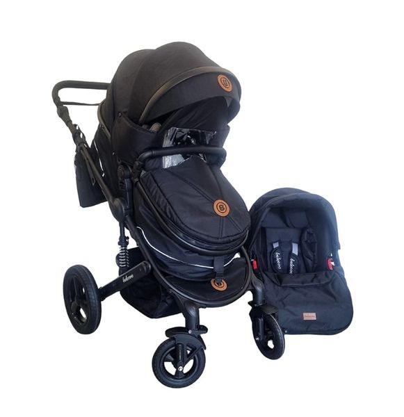 SynergyBrothers Series 3 in 1 Stroller/Bassinet - Black