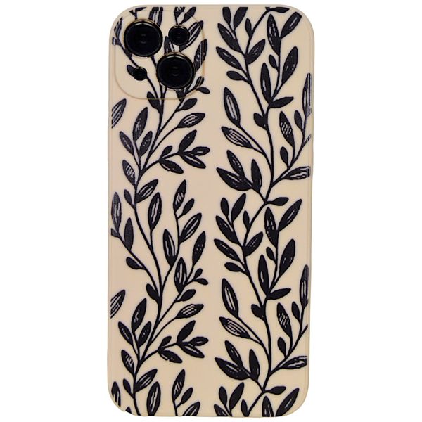 Beige - Phone Case with Long Black Stems &amp; Pro Camera - Iphone 14 Plus