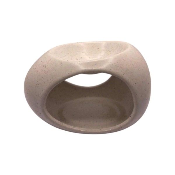 Egg Shaped Ceramic Diffuser And Candle Holder - Cream