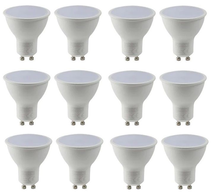 LED 3W GU10 Down Light Globes - 12 Pack Cool White Bulbs | Shop Today ...