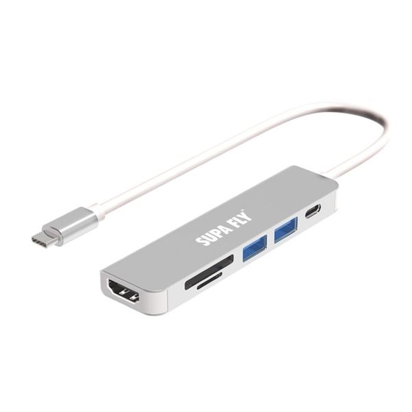 6-in-1 Multi-Port Hub for Screens Mouses &amp; Keyboards | Supa Fly