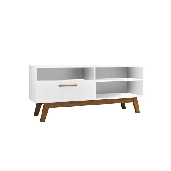 Linx Rack Paladio 1.4 Entertainment TV Stand - White &amp; Brown