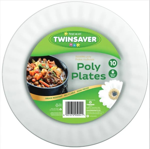 Twinsaver Poly Plates Pack Of 10 x 5