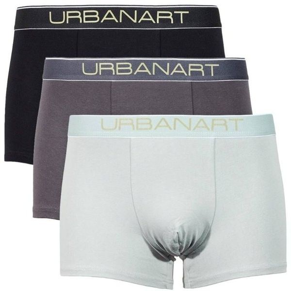 2XL Urbanart Men's Premium Cotton Stretch Boxer Briefs 3-Pack Comfort FiT