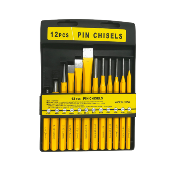 12 Pieces Pin Chisel Set (CR-V)