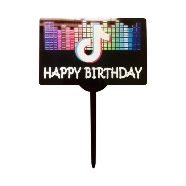 Happy Birthday Cake Topper Tiktok Inspired