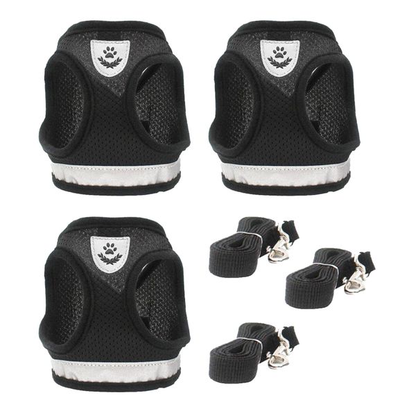 3 Piece Pet Set, Anti Pull Chest Escape Proof Cat Harness