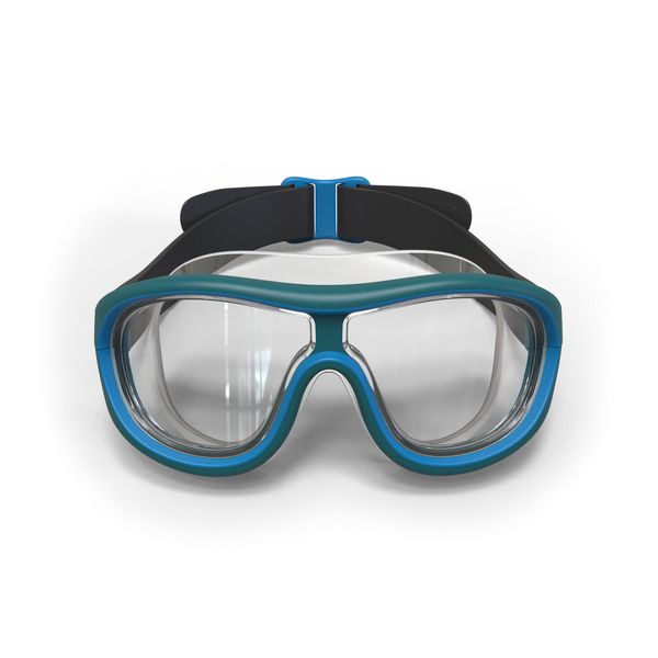 Nabaiji Wide Vision Swimming Pool Mask - Clear Lens - Swimdow - Blue