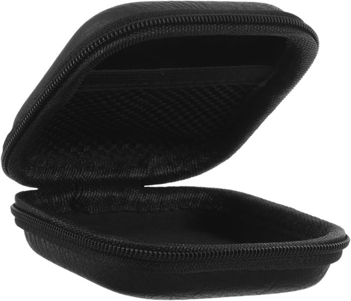 Compact PU Leather Travel Storage Bag for Earbuds, Data Cables and Charger