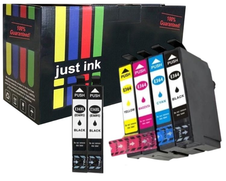 Compatible Epson 36XL - T3691/T3692/T3693/T3694 Multipack + 2 x Extra Black