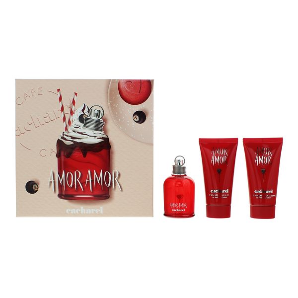 Cacharel Amor Amor 3 Piece Gift Set: Eau de Toilette 50ml (Parallel Import)