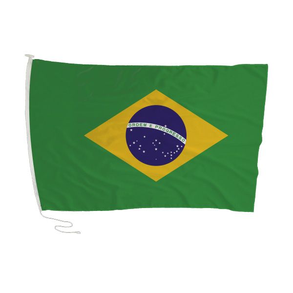 Brazil Flag with Rope and Toggle - 180 x 120cm