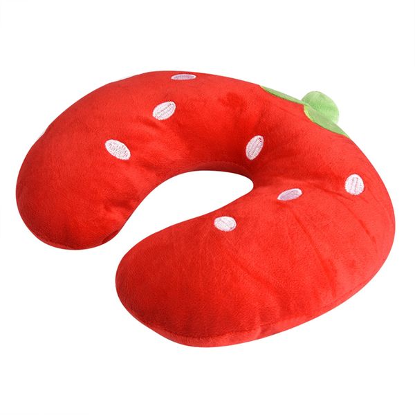 Kids U Shaped Travel Pillow Strawberry Design