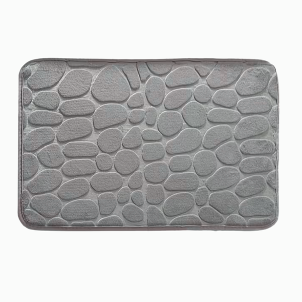 1 Piece Coral Fleece Pebble Design Bath Mat