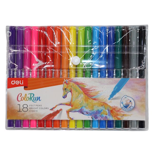 Deli Water Color Pen|Felt Pen 18 color