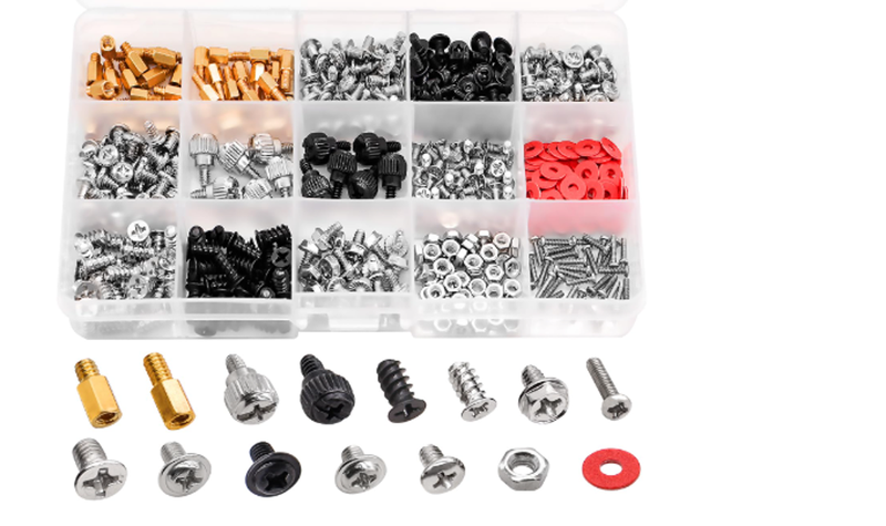 PTech Assortment 780 Pcs Computer Repair Fix Mount Screw Set Kit