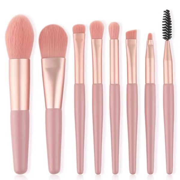 8pcs Makeup Brushes Set Mini Foundation Brush Portable Travel Brush Kit